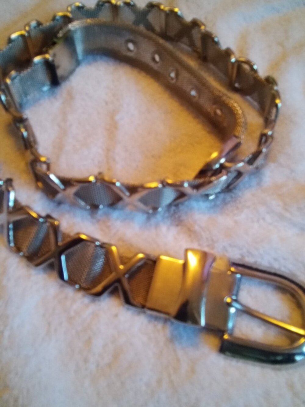 Gothic 21 XXXX's Silver Metal Mesh Chain Decorated Designer Belt